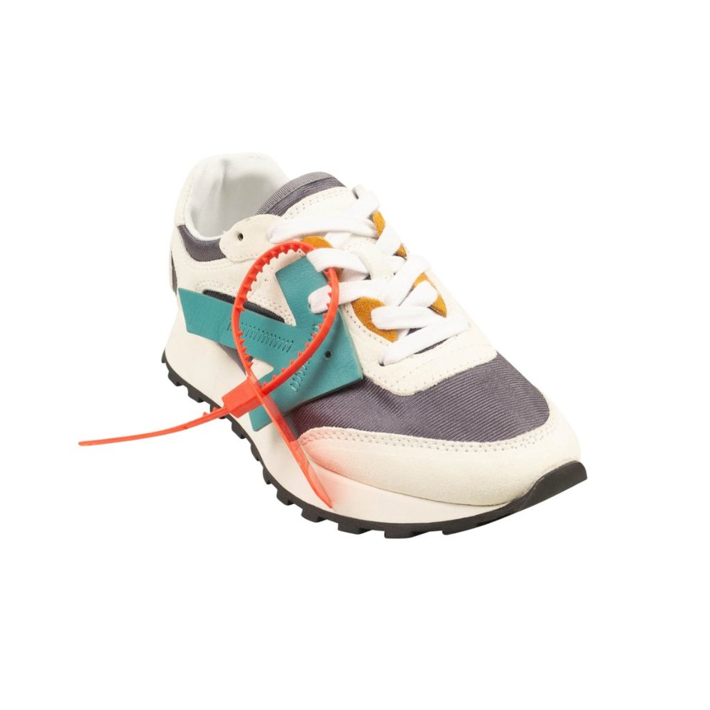 Gray OFF-WHITE c/o VIRGIL ABLOH White And Gray Arrow HG Runner Sneakers Size 38